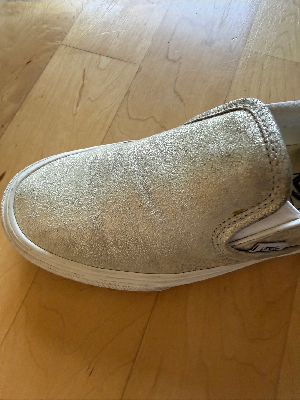 Vans Slip-On Sneaker in Metallic Silver